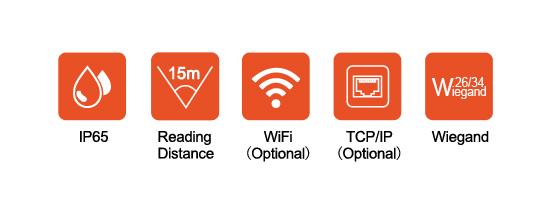 Rfid 백색 장거리 독자, Contactless 매우 Rfid 고주파 독자