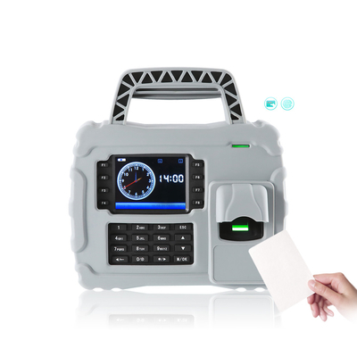 방수 IP65 휴대용 RFID 카드 리더 시간 기록 및 지문 시간 출석 시스템