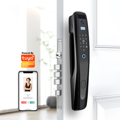 바이오메트릭 지문 및 암호 IC 카드 스마트 도어 잠금 TUYA WIFI/TT 잠금 APP 카메라와 함께 비전 디지털